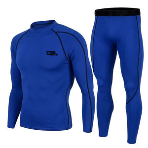 Ensemble de compression haute performance pour hommes, vêtements de sport ajustés pour la musculation, la course à pied et les entraînements de fitness - Product Image 1