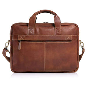 Bolsos para portátil de cuero negro con interior espacioso, cierre seguro y correa cómoda, adecuados para el trabajo, la escuela y los viajes. - Product Image 2