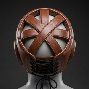 Protector de Cabeza Profesional para Boxeo, Casco de Protección Facial de Cuero para MMA - Product Image 4