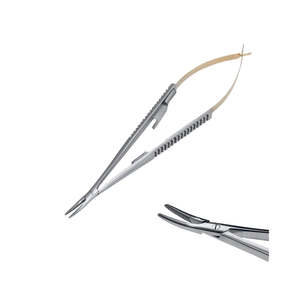 กรรไกรตัดหนังกำพร้าแบบแมนนวล ราคาดีที่สุด แบบตรงและโค้ง 12 ซม. สแตนเลสสตีล ด้ามจับแบบสปริง คุณภาพระดับโรงพยาบาล สำหรับตัดแต่งขนคิ้วและขนไมโคร - Product Image 1