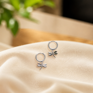 Boucles d'oreilles créoles en argent sterling 925 pour femme, bijoux de mariage - Product Image 1