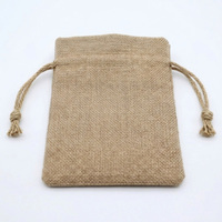 Sac à cordon en jute écologique, biodégradable, durable, avec fenêtre transparente, logo personnalisé imprimé, pour bijoux et cadeaux