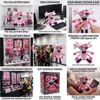 Peluche Hazbin Hotel personnalisée OEM ODM, design rayé rose et blanc, certifiée multi-normes
