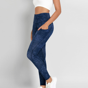 Leggings de Algodón 100% al por Mayor, Cintura Alta, Suaves, Ajustados, Control de Abdomen, para Mujer, Fitness, Colores Sólidos Personalizados, Leggings de Yoga - Product Image 4