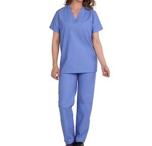 Blouse médicale unisexe personnalisable avec logo, extensible et respirante en polyester et élasthanne, pour médecins et infirmières - Product Image 1