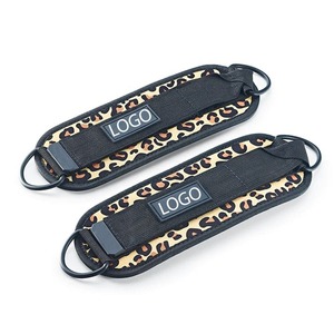 Poids de poignet imprimés léopard colorés avec sangle noire et anneau en D pour l'exercice, équipement de fitness portable - Product Image 2
