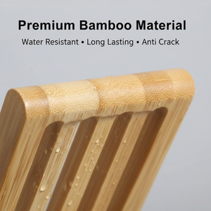 Jabonera de Bambú Ecológica, Juego de Accesorios de Baño de Madera Natural, Decoración Sostenible para el Hogar, Venta al Por Mayor OEM - Product Image 2