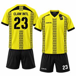 Camiseta de Fútbol para Hombre Claw Intl, Amarilla y Negra, Cuello en V, Manga Larga, Sublimada, Poliéster que Absorbe la Humedad, Corte Regular, Ajustable - Product Image 6