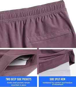 Pantalones Cortos Deportivos Transpirables e Impermeables para Hombre, Estilo Urbano, para Fitness y Entrenamiento, Personalizables - Product Image 4