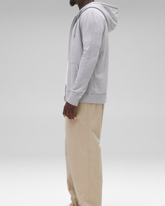 Sweat à capuche zippé élégant et fonctionnel en coton et polyester de poids moyen pour homme – Vêtement d'extérieur respirant et tendance pour temps frais - Product Image 3
