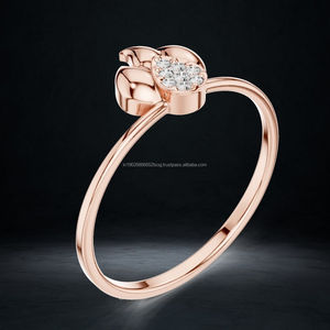 10K Customized Design Glow Loop Ring with Gold Plated Stones Fine Jewelry for Anniversary or Engagement - Product Image 1