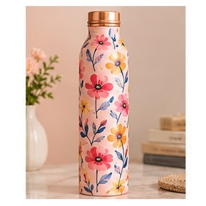 Colorful <b>Bird</b> Design Copper <b>Water</b> Bottle Portable Travel Drinkware - Product Image 4