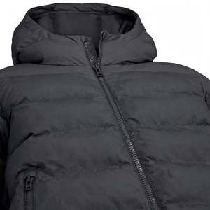 Dark Charcoal Premium Quality Eco-Friendly Breathable Floral Pattern Puffer <b>Jacket</b> Regular Sleeve Casual Loose Polyester Padded - Product Image 5