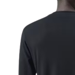 T-shirt à manches longues pour homme, col rond noir, décontracté, basique, doux, léger, uni, vêtements personnalisés, à porter tous les jours, 100% polyester - Product Image 4