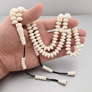 Tasbih y Misbaha Shadhili de 100 cuentas de hueso ecológicas hechas a mano, cuentas de oración modernas - Product Image 4
