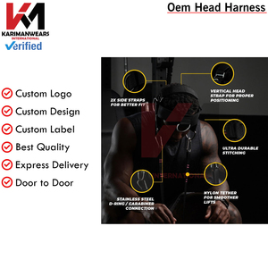 Harnais de musculation pour hommes et femmes, entraînement du cou, entraîneur de force, bande de résistance, fournisseur OEM - Product Image 3