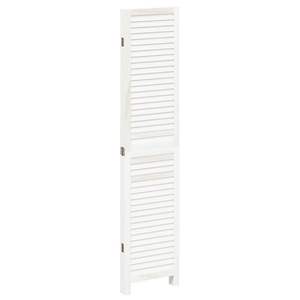 ฉากกั้นห้องไม้เพาโลเนียสีขาวล้วน 4 บาน ดีไซน์หรูหราสำหรับสำนักงาน - Product Image 5