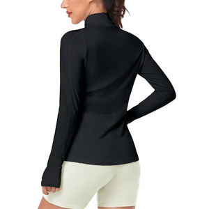 Women's 2026 High Quality Zipper Sport Running Jacket Breathable Yoga <b>Top</b> Fitness Jacket - Product Image 4