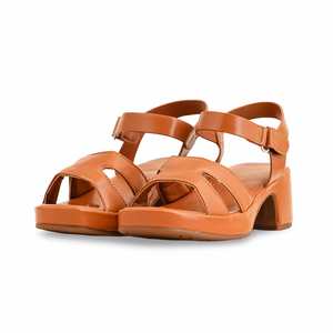 Sandale à talon moutarde PU0513 - Product Image 3