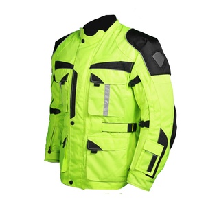 Wholesale Men <b>High</b> <b>Visibility</b> Reflective Polyester Motorcycle <b>Jacket</b> Full Sleeve Waterproof Outdoor Riding Sport Coat All Season - Product Image 3