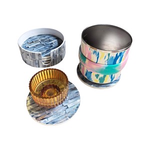 Elegant Shell Inlay <b>Drink</b> <b>Coasters</b> for Home Decor - Product Image 5
