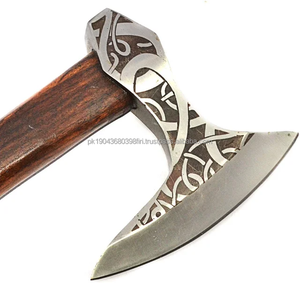 ขวานไวกิ้งทำมือจากเหล็กกล้าคาร์บอน ยี่ห้อ Steel Craft International แบบสองใบมีด ด้ามไม้ - Product Image 3