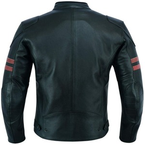 Veste de moto en cuir de vachette pour motards, équipement de conduite avec poches zippées. - Product Image 2