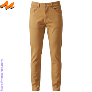 Pantalones Casuales de Corte Recto para Hombre MASTER TEXTILE, Color Sólido, Cintura Media, Tejido Twill Transpirable, Cierre de Botones y Remaches - Product Image 2
