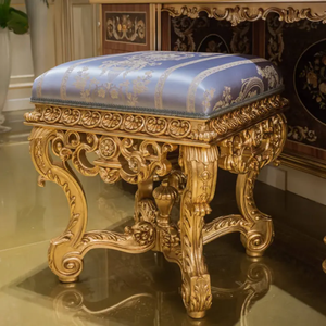 Luxury Classic Solid Mahogany Dressing <b>Table</b> with <b>Mirror</b> Hand Carved Gold Inlay <b>Vanity</b> Set Royal Style for Hotel Villa Bedroom - Product Image 3