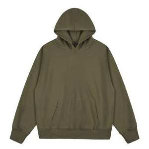 Sudaderas con Capucha Vintage para Hombre, Color Negro, con Cordones, 100% Algodón Tejido, Corte Regular, Ecológicas, de Secado Rápido, Otoño, Servicio OEM - Product Image 1