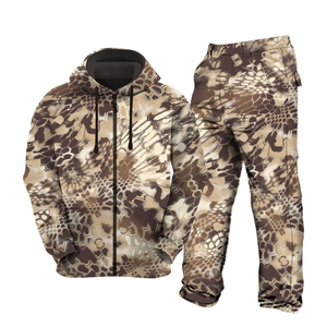 Custom Outdoor Hunting Clothing Set Polar Fleece <b>Jacket</b> Camouflage Pants And Shirt OEM Wholesale <b>Camo</b> Hunting Suits - Product Image 4