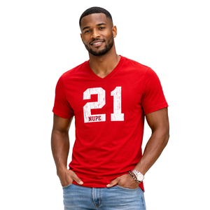 Camiseta con cuello en V Kappa Alpha Psi Número 21, Ropa de Fraternidad Griega con Gráfico Audaz, Comodidad Premium y Ajuste Elegante - Product Image 1