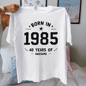 Celebration 40 YEARS OF AWESOME t-shirt pour femme en pur coton coupe confortable - Product Image 3