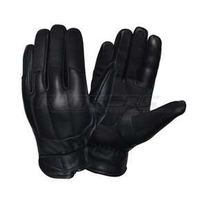Black Tactical Gloves Protective Knuckle <b>Padded</b> Outdoor <b>Practice</b> Gear Impact Resistant OEM Leather Training Gloves - Product Image 1