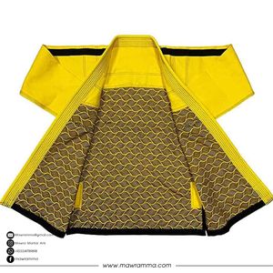 Kimono de Jiu Jitsu Mawra de Primera Calidad, Preencogido, Tejido de Perlas, 100% Algodón, Bordado Personalizado, Forro Sublimado, Ligero - Product Image 6