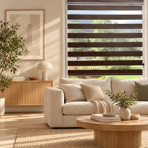 Persianas Enrollables Eléctricas WINHOME Serie Sistema Normal, Tipo Zebra, Personalizadas OEM ODM para Dormitorio y Sala de Estar - Product Image 1