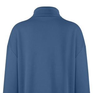 Sweat-shirt col roulé imprimé oversize pour femme avec fermeture éclair 1/4, 100 % coton, streetwear d'hiver, fermeture éclair courte, prix abordable, personnalisable OEM - Product Image 6