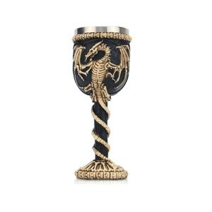 Gobelet en laiton artisanal au design antique, coupe à vin pour vin, hydromel, whisky, qualité supérieure et gravures élégantes - Product Image 2