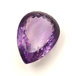 Gemas Orgánicas de la Mejor Calidad, Amatista Natural con Corte de Pera, Gema Suelta, Color Morado Pulido con Juego de Colores, 34x24x16mm, 16g, para Joyería - Product Image 1