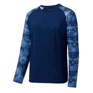 Chemises de pêche en jersey à manches longues avec logo personnalisé, design camouflage et corps uni, 100% polyester et élasthanne, sublimation - Product Image 5