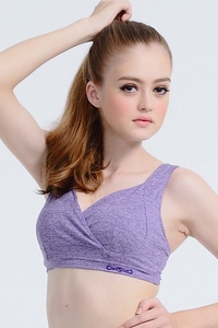 Women Seamless Halter Sports Bra Pink Scoop Neck Medium Support Fitness Wear Solid Color Spandex Polyester Activewear - Product Image 3
