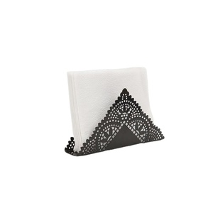 Black Classic Elegant Durable Metal <b>Tissue</b> <b>Holder</b> Customizable Multi-Purpose Stylish Tabletop Accessory <b>Kitchen</b> Dining Everyday - Product Image 1