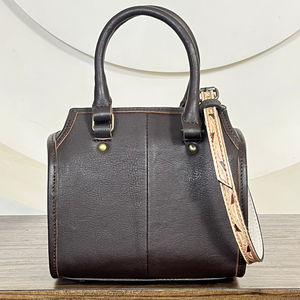 Super September Hand Tooled Cowhide Leather Large Speedy <b>Bag</b> Hair-on Hide Heart Duffel Cowgirl Fashionable Travel <b>Bag</b> for <b>Women</b> - Product Image 5