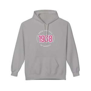 Sudadera con Capucha Unisex Gris Jaspeado 1938, Bordada, Manga Larga, Bolsillo Canguro, Capucha con Cordón, Sudadera Informal de Forro Polar - Product Image 1