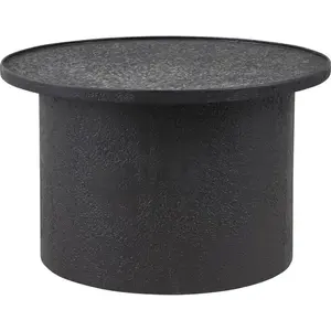Table basse de style casting, finition noire, pour la maison, le salon, les villas, usage décoratif, table basse de forme ronde - Product Image 1