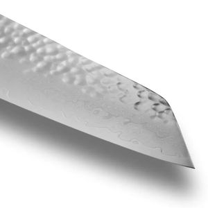 Cuchillos de chef Kiritsuke Premier Blonde de 8 pulgadas, hoja de acero de Damasco martillada, cuchillos de cocina con mango de madera para profesionales - Product Image 3