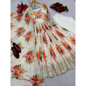 Hermoso vestido de mujer con estampado digital Incluye Pent y Dupatta Set - Product Image 3
