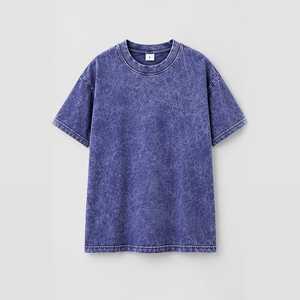 T-shirt surdimensionné pour homme, effet délavé, streetwear, manches courtes, col rond, logo personnalisé - Product Image 6