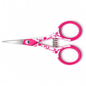 CISEAUX DE COIFFURE SHEARS BEAUTY, rose, à fleurs, en acier inoxydable, lame tranchante, pour droitiers, pliables, sécurité, manche court, pour la coiffure - Product Image 6