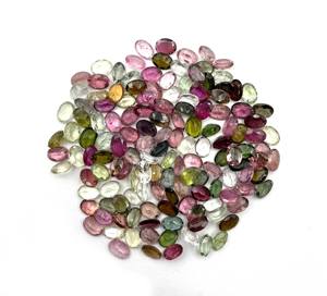 Lot de pierres précieuses naturelles multi-tourmalines, taille ovale, 5*7 mm, 6 carats, pour la création de bijoux - Product Image 5